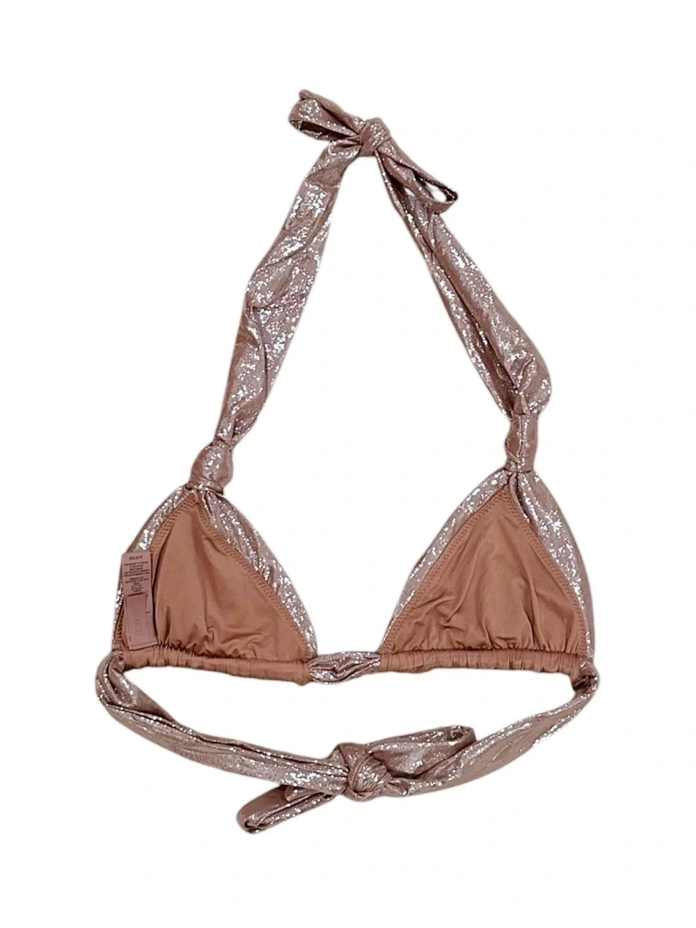 RARE SKIMS Liquid Shine Swim Knotted Micro Triangle Top in Cinnamon